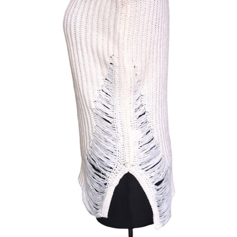 Venus Distressed Knitted Off White Sweater - Picture 5 of 6